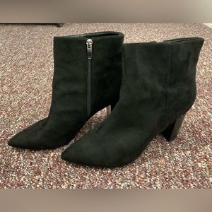 Nine West, Velvet Black Bootie Heels, Women’s Size 10